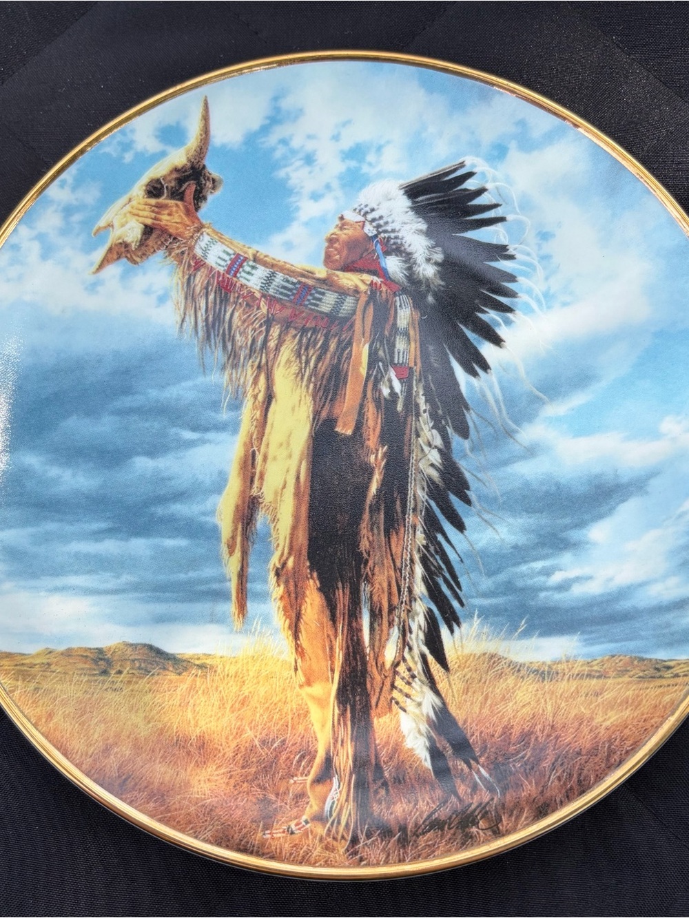 Prayer to the Great Spirit Native American Collector Plate LTED